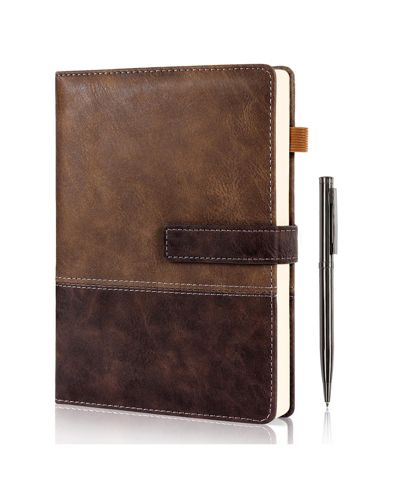 GNUADZ This A5 leather notebook is suitable for daily writing, note-taking, and office use 240 pages