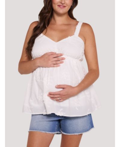 Материнская майка-топ Motherhood Maternity Scrunch Strap Woven Cami