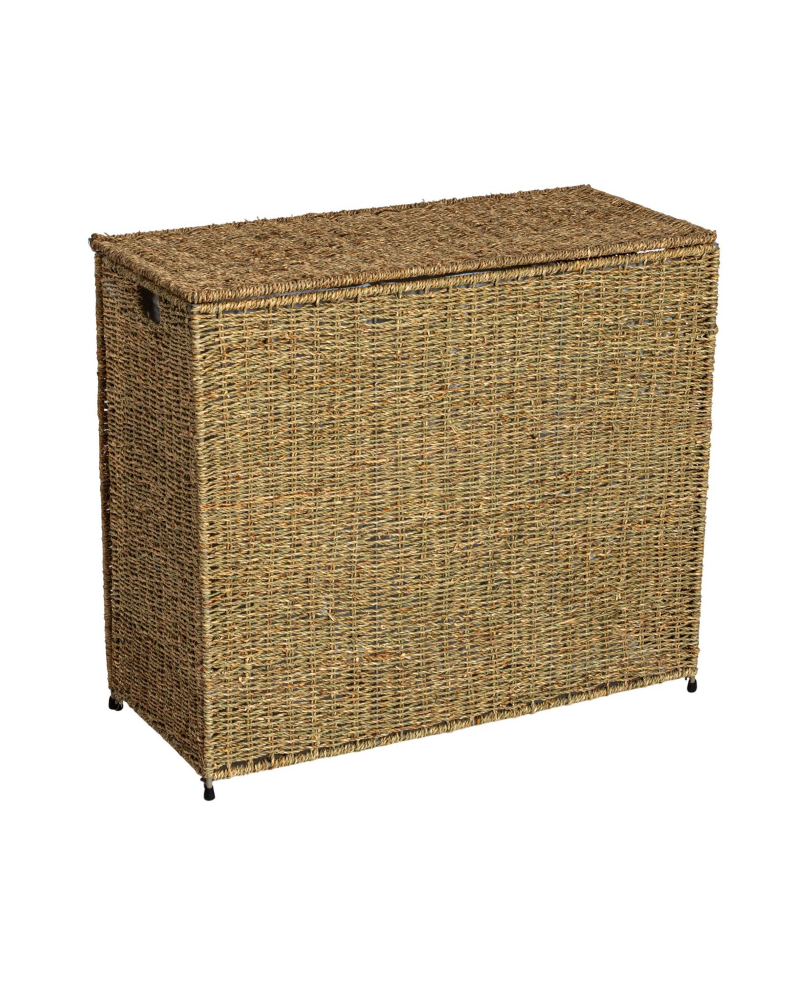 Household Essentials 3 Compartment Laundry Sorter, Wicker Laundry Sorter