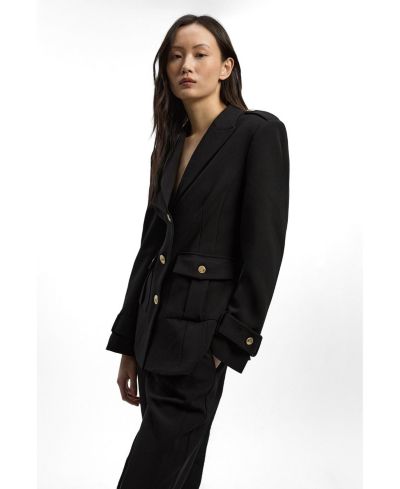 Женский приталенный блейзер Karen Millen Military Petite