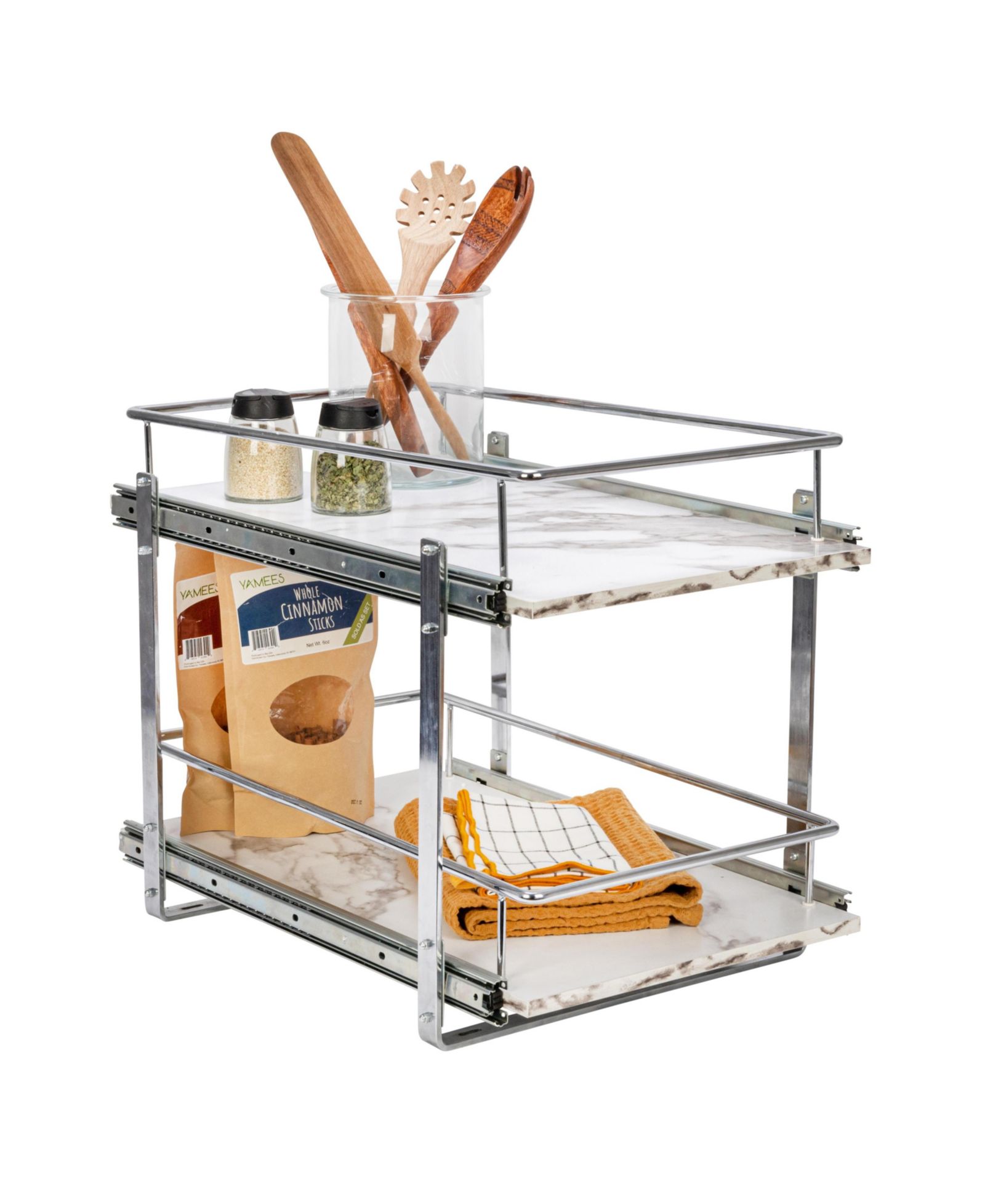 Household Essentials органайзер для хранения Glidez Steel Pull-Out, 2 яруса