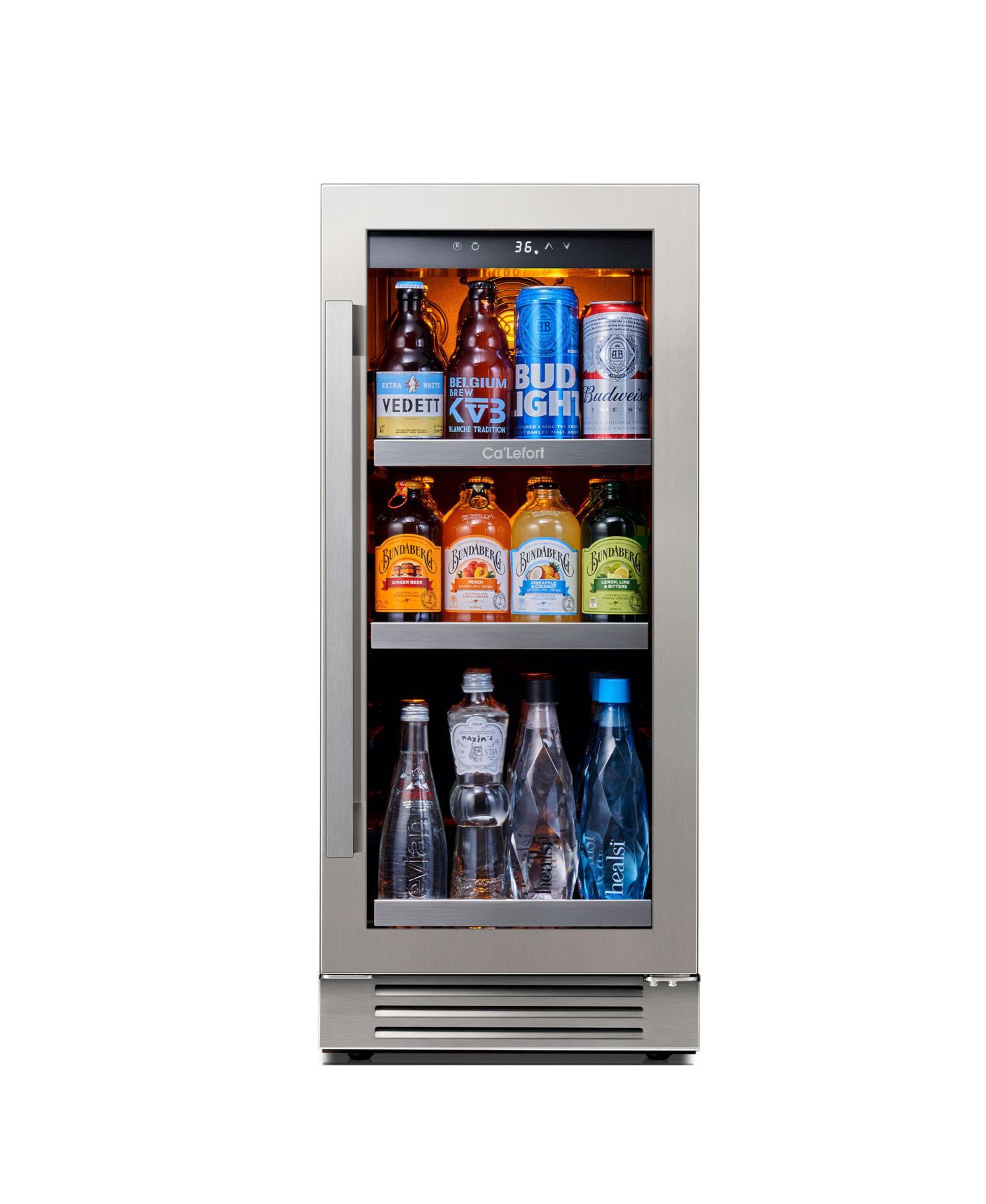 CaLefort 15 Inch Beverage Cooler Refrigerator, 100 Can Capacity for 12 Ounce Cans