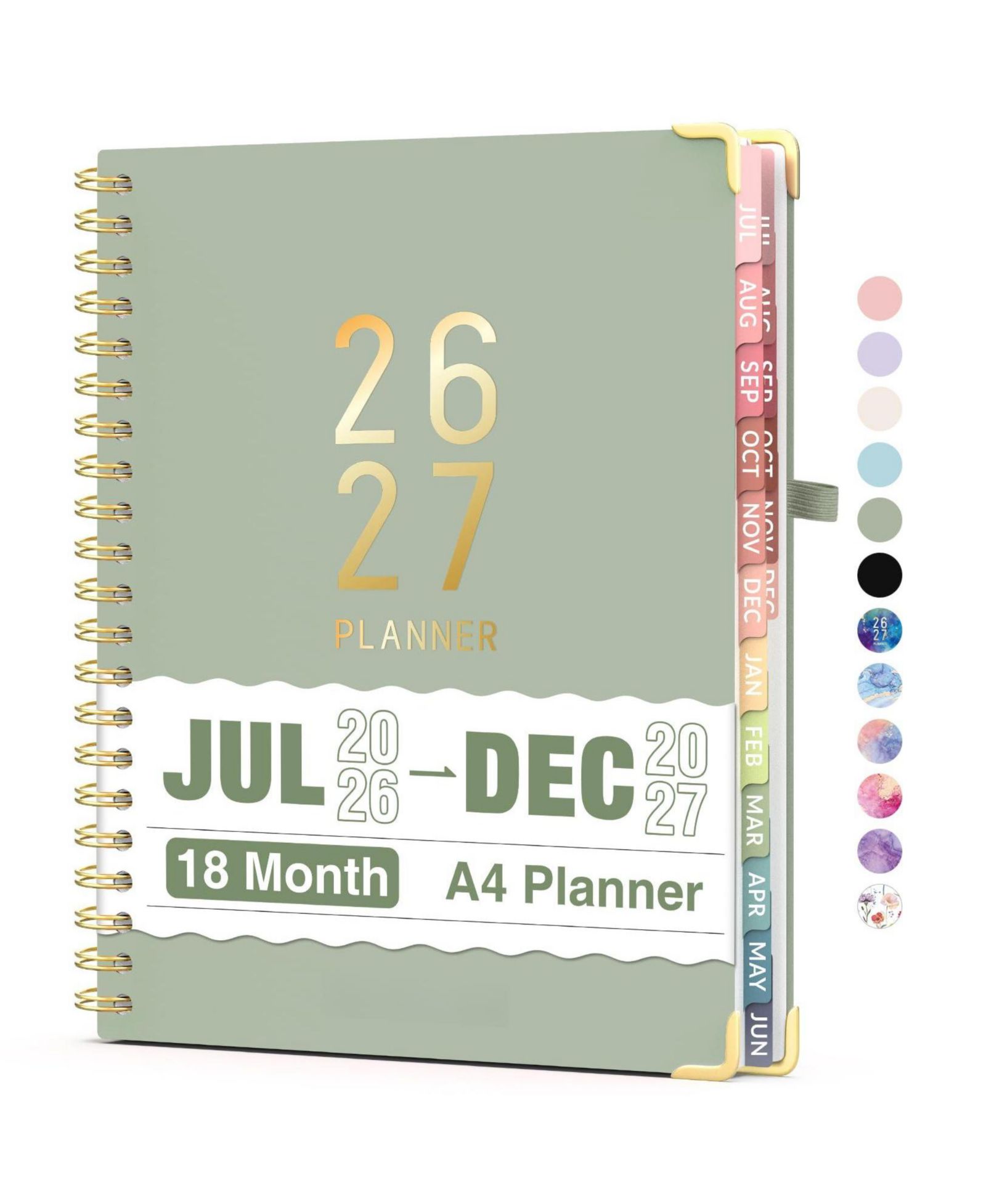 GNUADZ 2026-2027 Academic Planner 18 Month Weekly Monthly Daily Agenda Book A5