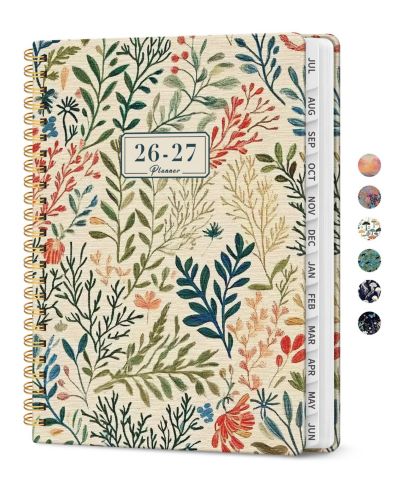 GNUADZ Planner 2026-2027 Academic Weekly Monthly Spiral School Book Herbs