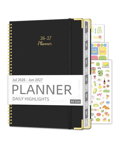 GNUADZ Academic Planner 2026-2027 Weekly Monthly Hardcover Tabs