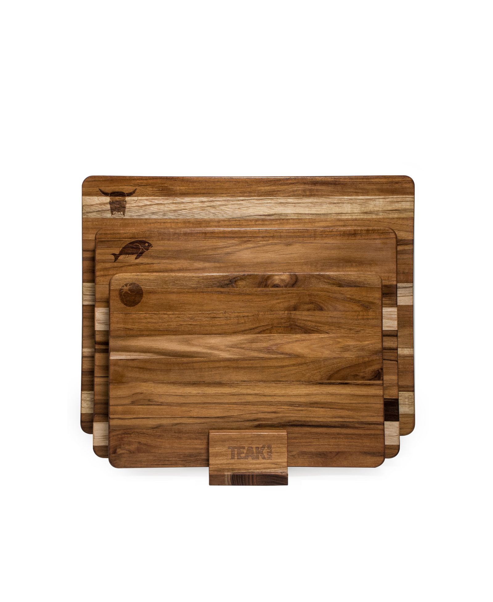 Teakhaus Kitchen Boards With Display Stand, Set of 3