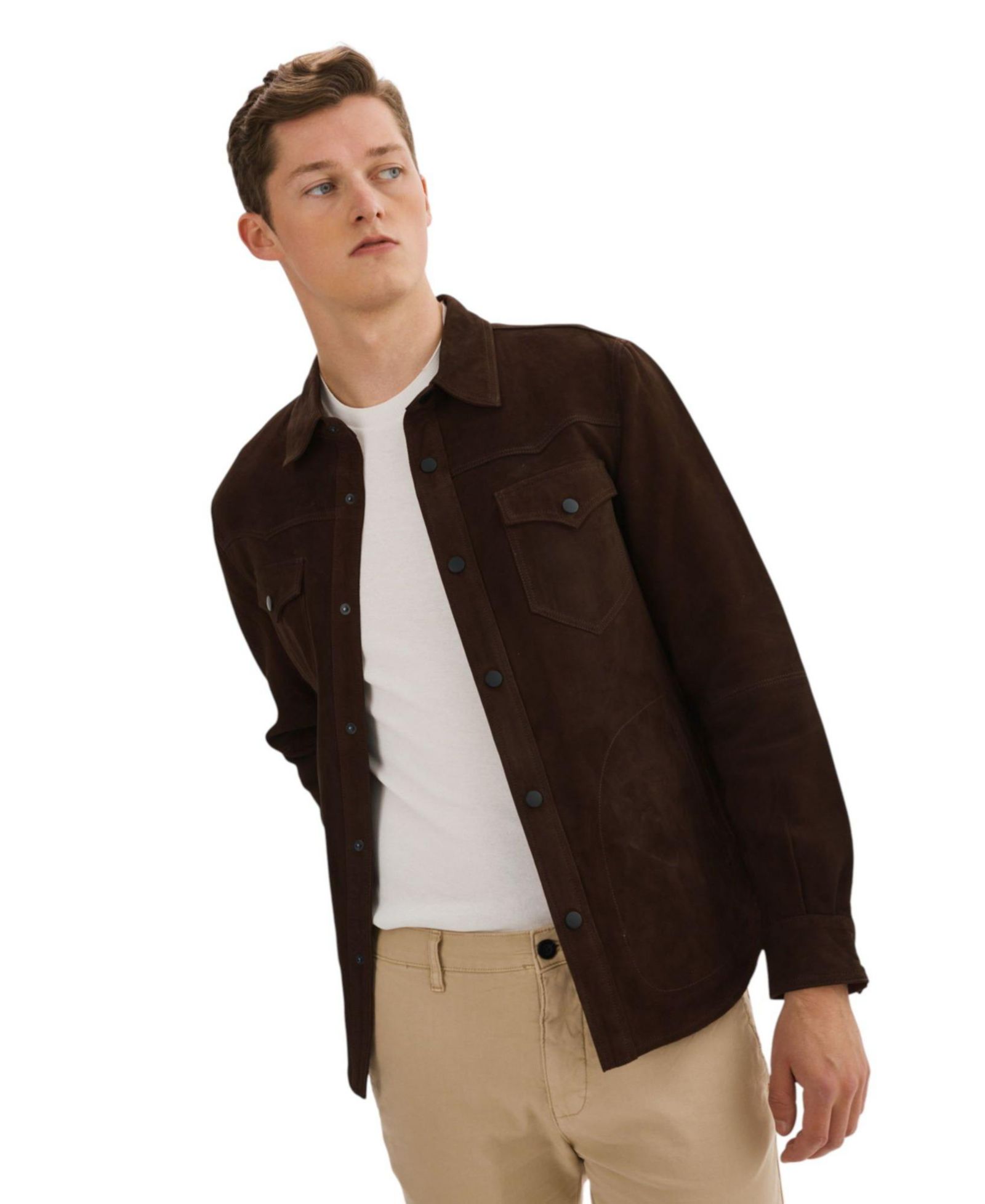 Regency Leathers Мужская рубашка Western Suede