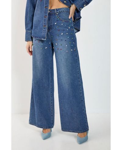 Женские джинсы Nasty Gal Denim Jewel Baggy