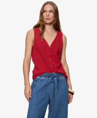 Топ Sanctuary Petite Cotton Easy Textured Tank Top