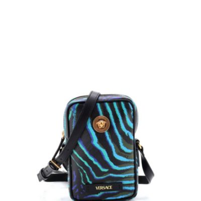 Pre-Owned Versace Micro Medusa Biggie Pouch Crossbody Bag Printed Leather