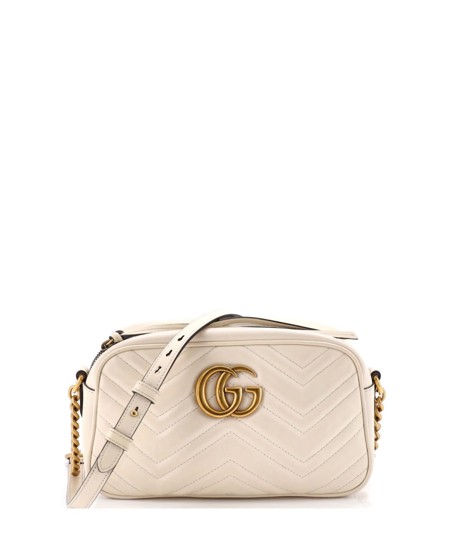Pre-Owned Gucci Small GG Marmont Shoulder Bag Matelasse Leather