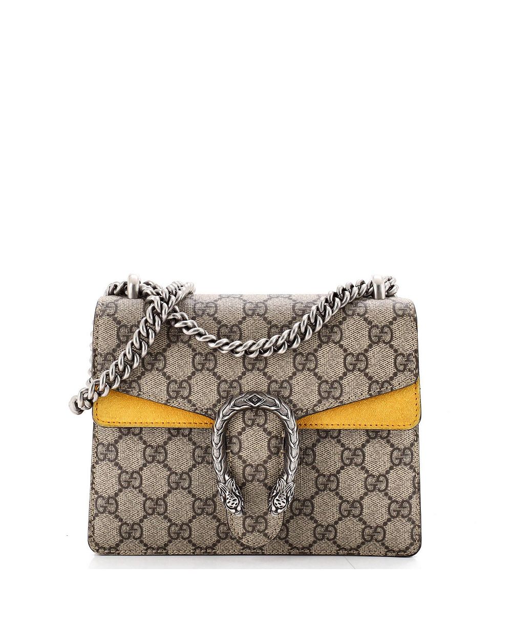 Б/у сумка Gucci Mini Dionysus из лакированной ткани GG