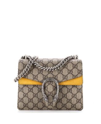 Б/у сумка Gucci Mini Dionysus из лакированной ткани GG