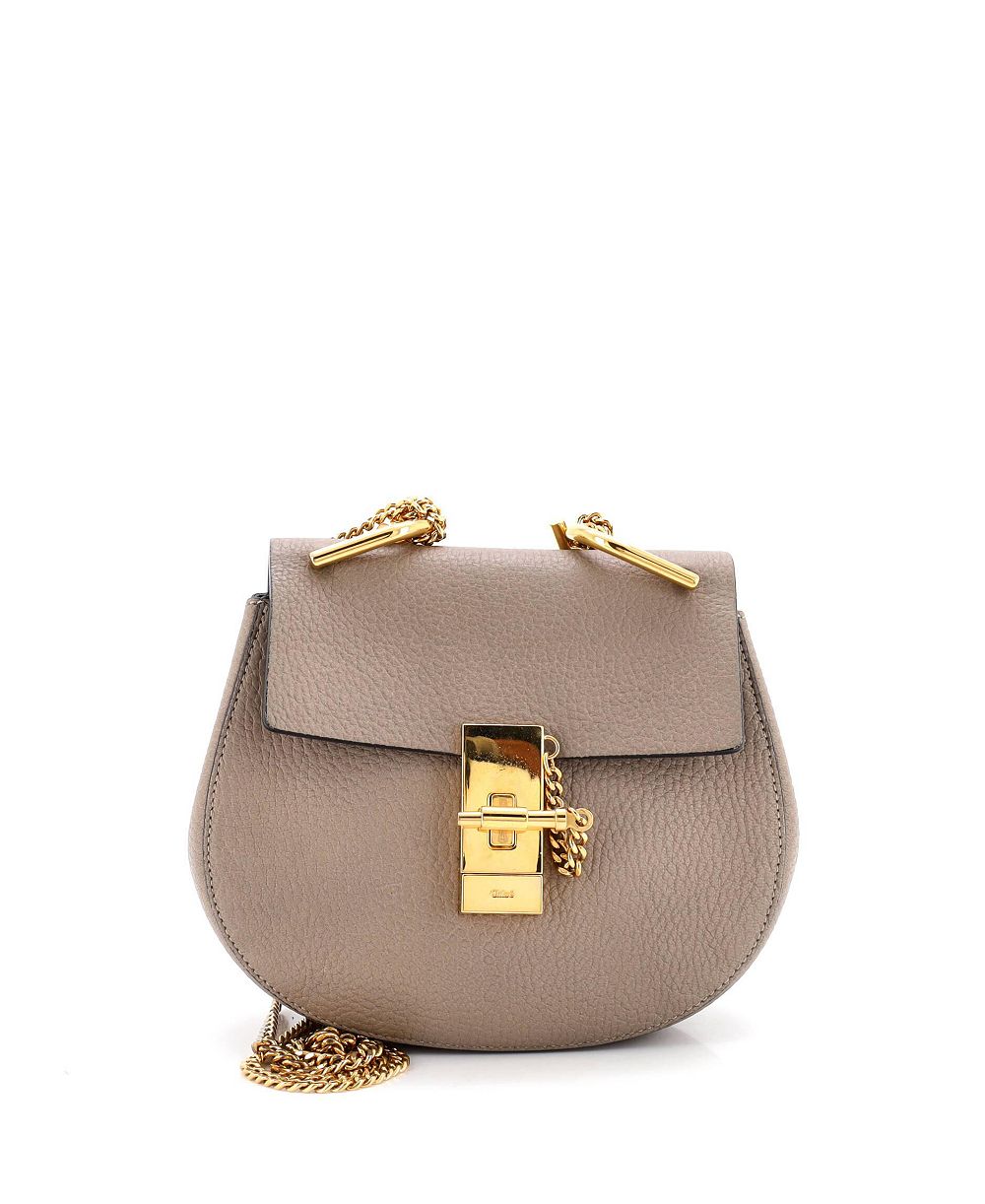 Pre-Owned Chloe Mini Drew Crossbody Bag Leather