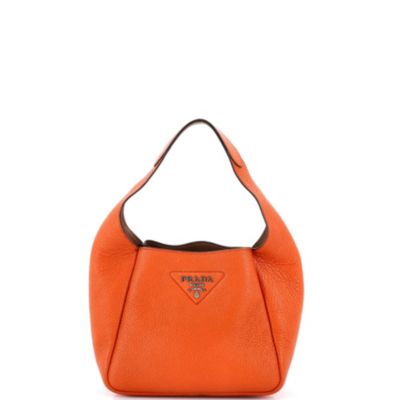 Pre-Owned Prada Маленькая сумка хобо Dynamique Vitello Daino