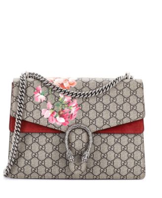 Б/у сумка Gucci Medium Dionysus с принтом Blooms из лакированной ткани GG