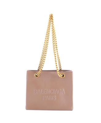 Pre-Owned Balenciaga Small Duty Free Chain Tote Leather