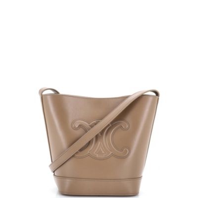 Pre-Owned Celine Small Cuir Triomphe Bucket Bag Leather