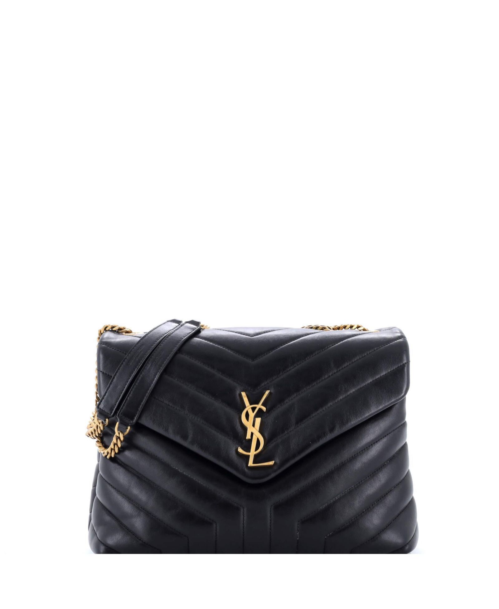 Pre-Owned Saint Laurent Medium Loulou Shoulder Bag Matelasse Chevron Leather