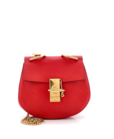 Pre-Owned Chloe Mini Drew Crossbody Bag Leather