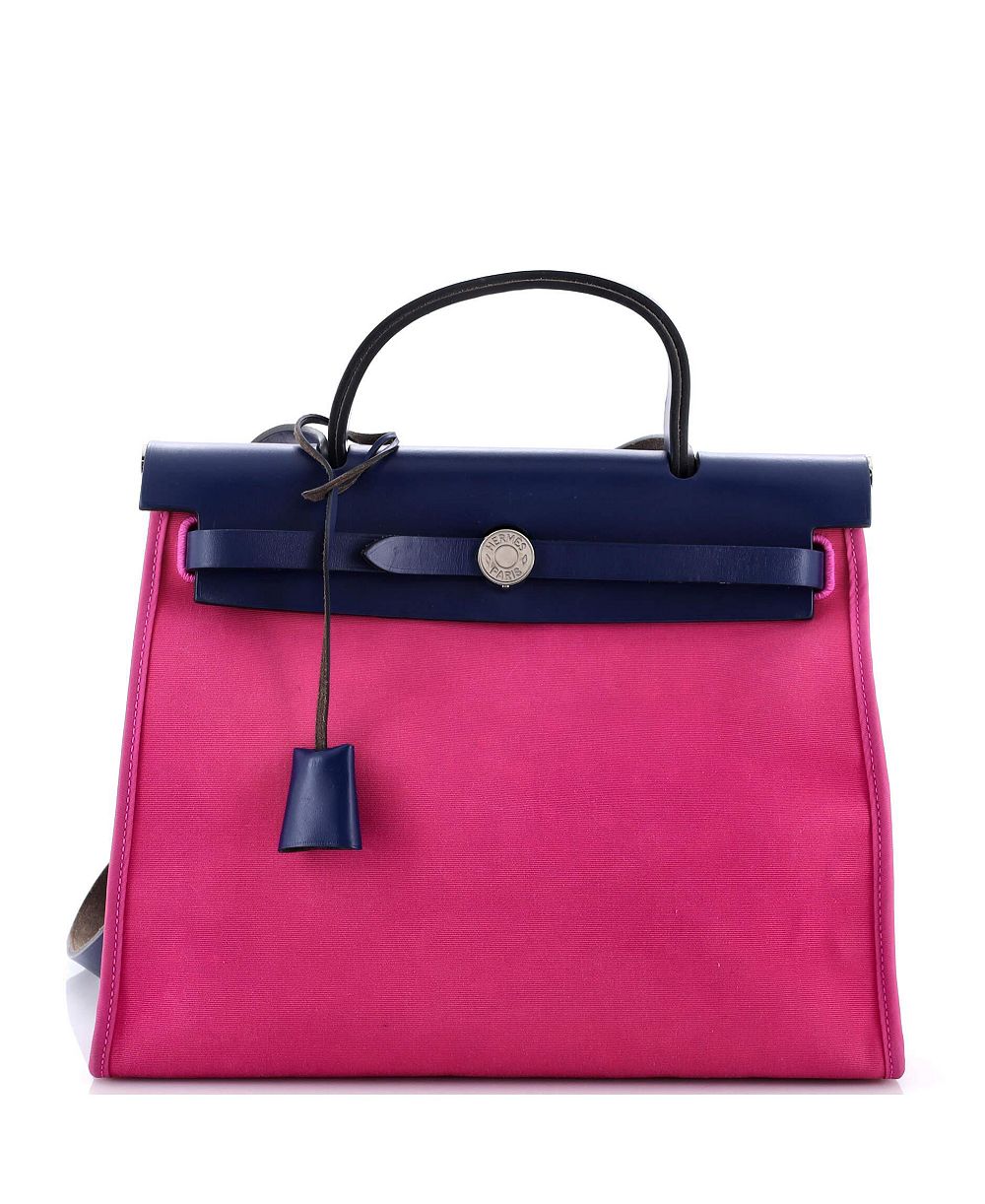 Б/у сумка HERMÉS 31 Herbag Zip Leather and Toile