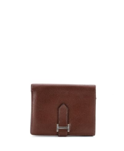 Pre-Owned HERMES Compact Bearn Wallet Tadelakt