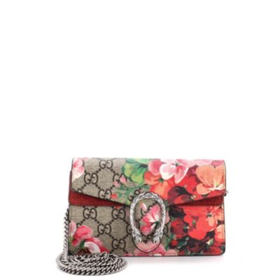 Бренд Pre-Owned Gucci Super Mini Dionysus Bag Blooms Print GG Coated Canvas