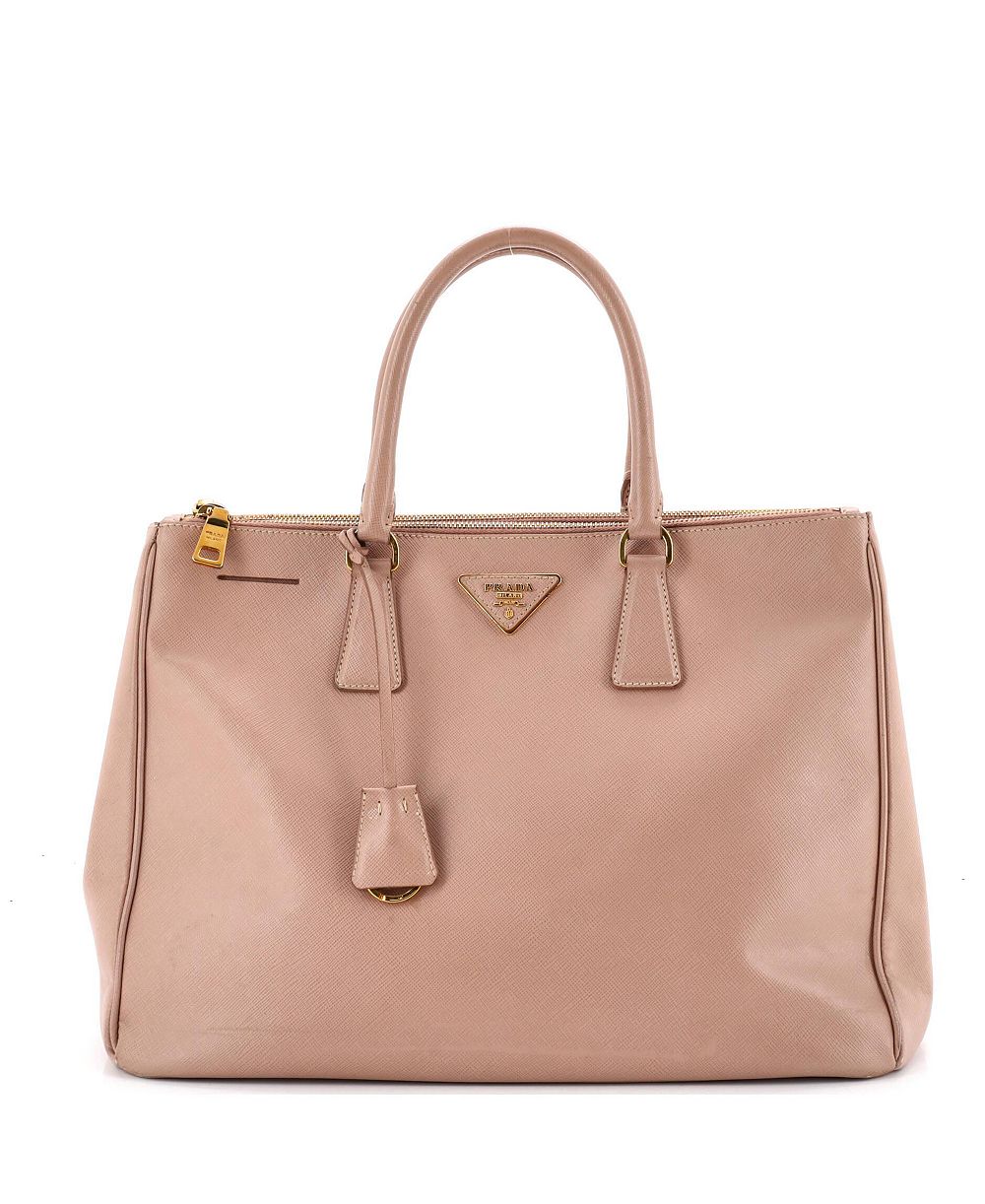 Pre-Owned Prada Large Double Zip Lux Tote Saffiano Leather