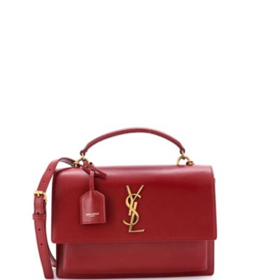 Pre-Owned Saint Laurent Medium Sunset Top Handle Shoulder Bag Leather