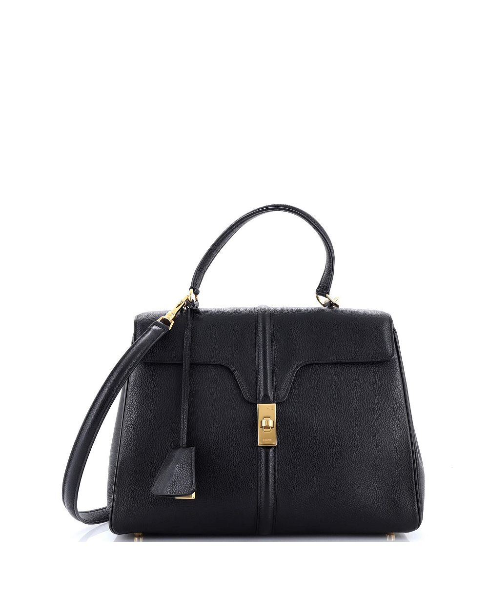 Pre-Owned Celine сумка с ручкой Top Handle, средний размер 16, кожа с зернистой текстурой