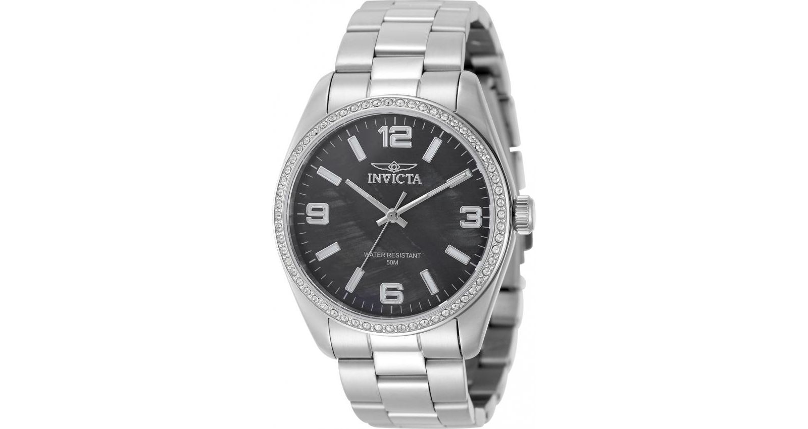 Invicta Women's 50134 кварцевые часы с черным циферблатом