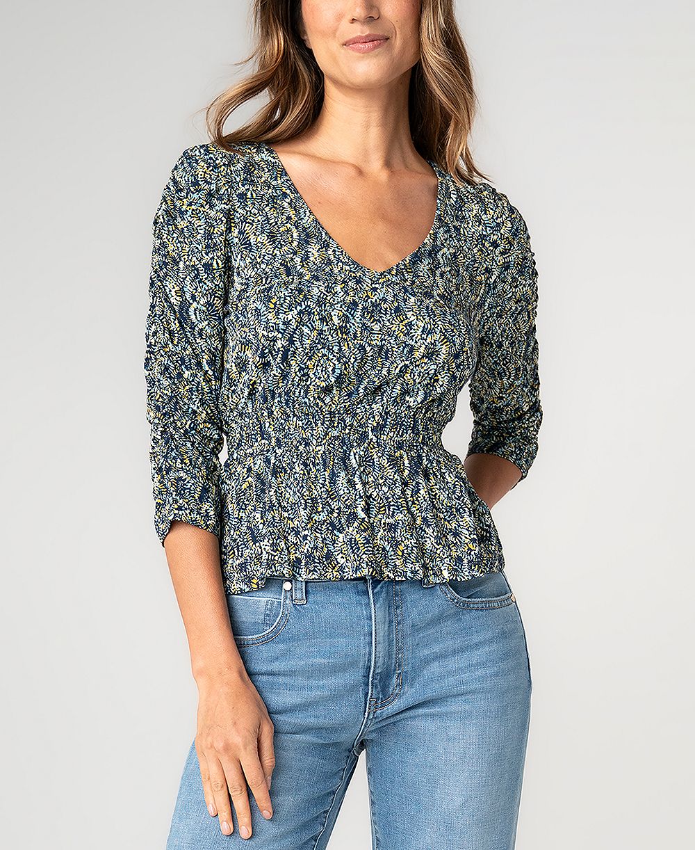 Liverpool Los Angeles Petite V-Neck Blouse