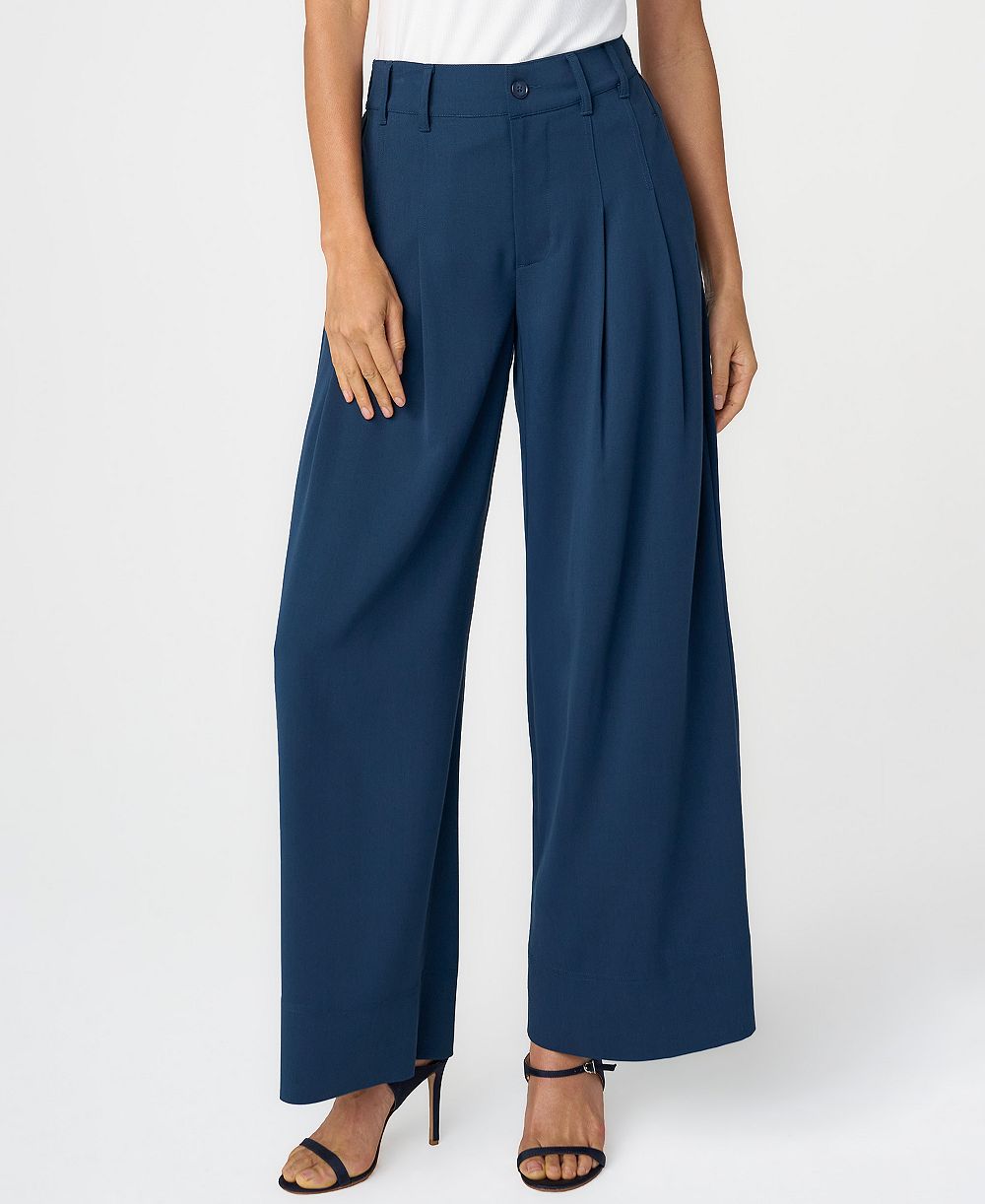 Брюки Liverpool Los Angeles Petite High-Rise Pleated Wide-Leg