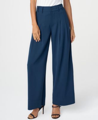 Брюки Liverpool Los Angeles Petite High-Rise Pleated Wide-Leg