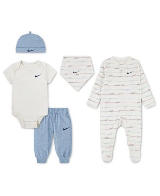Nike детский комплект из 5 предметов для мальчиков-младенцев: боди, комбинезон, штаны, нагрудник и шапочка