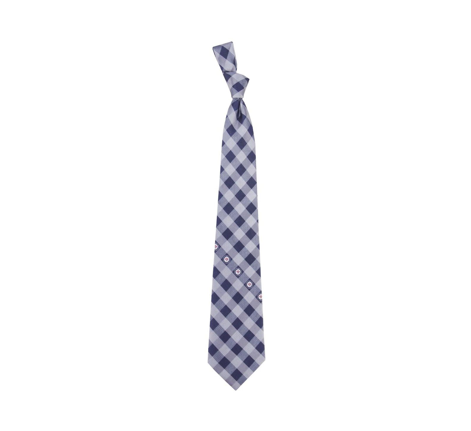 Eagles Wings Men's Winnipeg Jets Woven Poly Check Tie