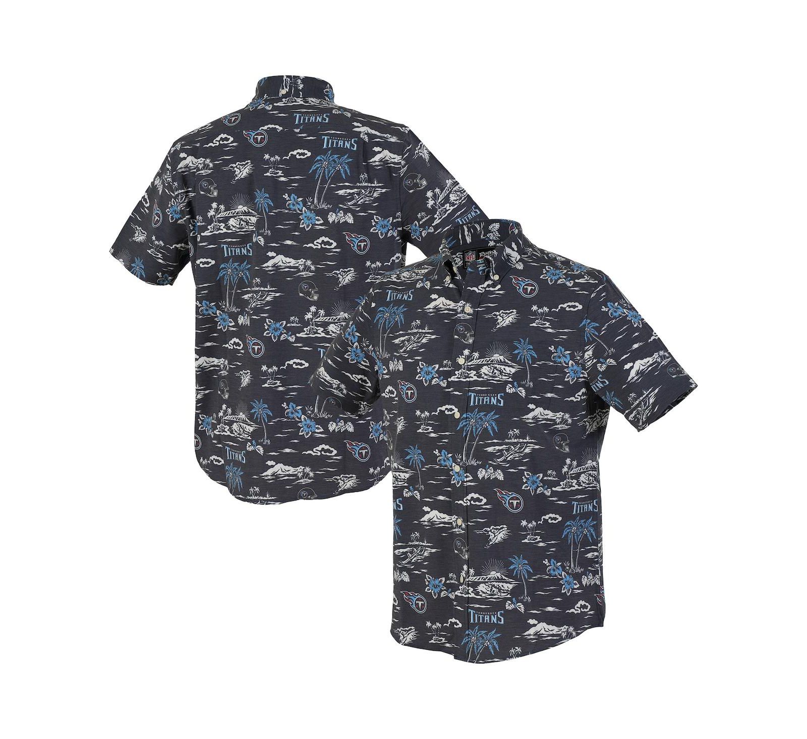 Reyn Spooner Men's Navy Tennessee Titans Kekai Performance Button-Down Shirt