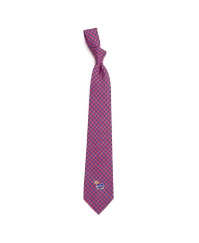 Eagles Wings Мужской галстук в клетку Gingham Kansas Jayhawks