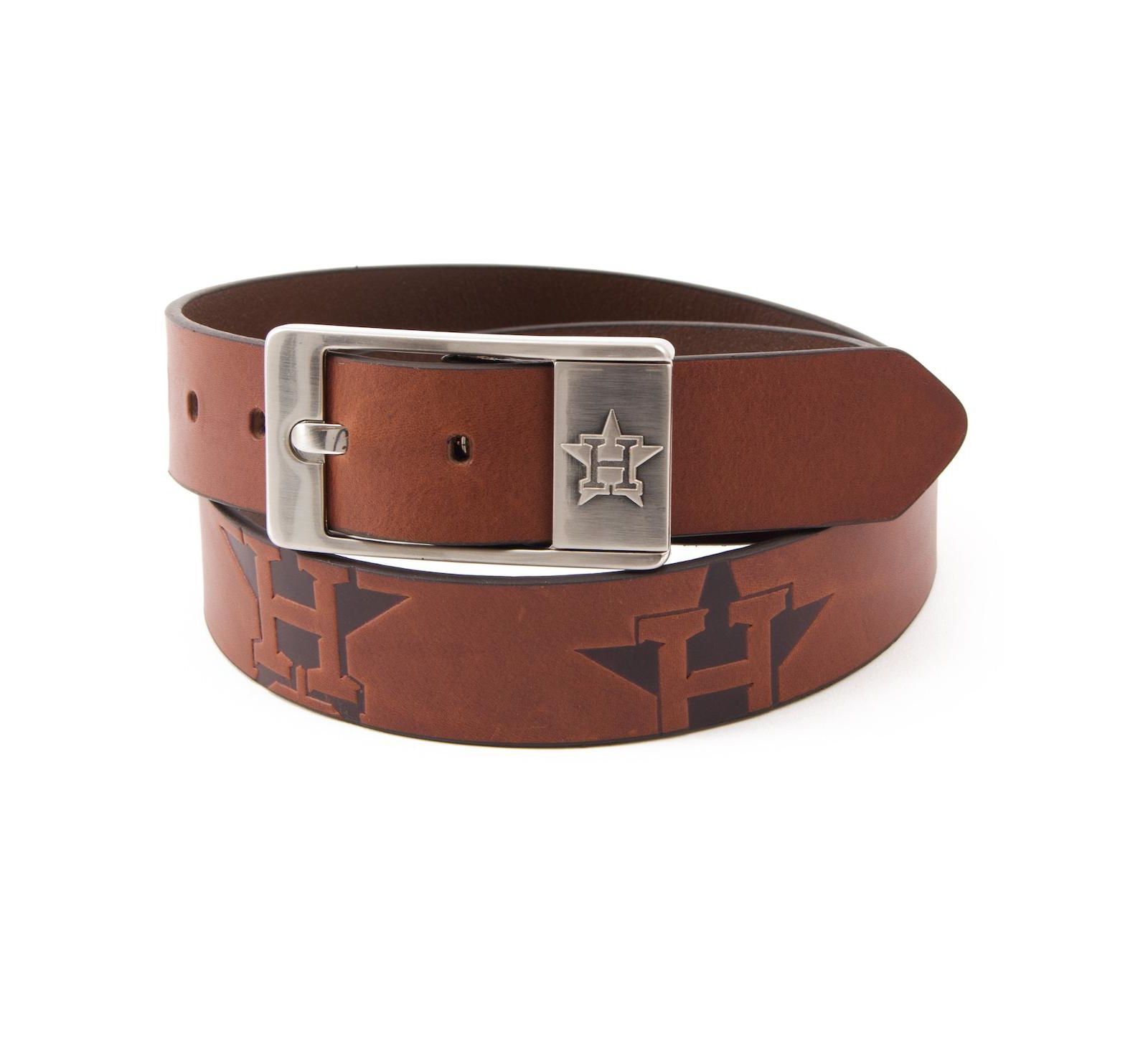 Eagles Wings Men's Houston Astros Brandish Leather Belt