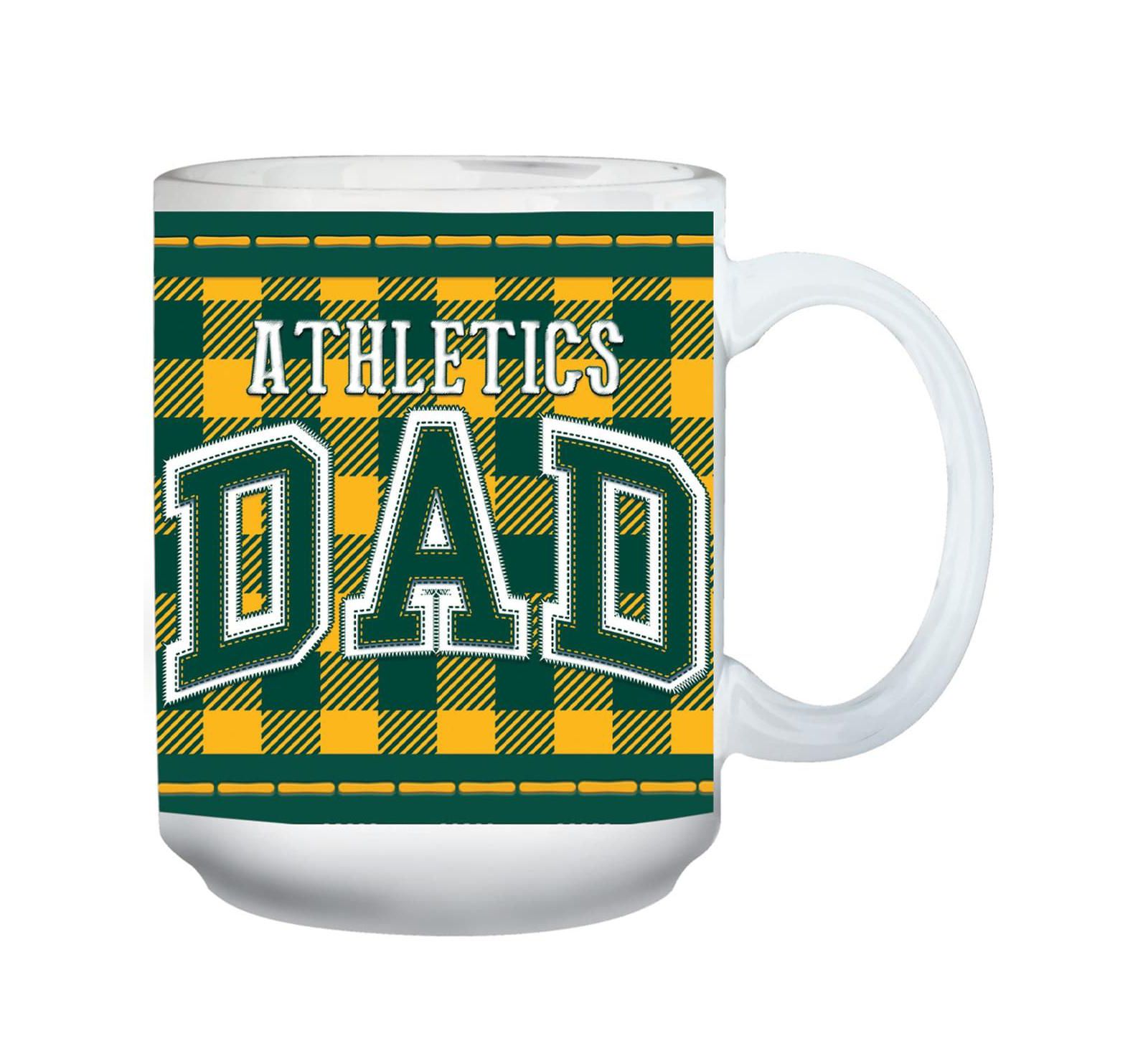 Кружка The Memory Company Oakland Athletics 15oz. Buffalo Plaid Father's Day