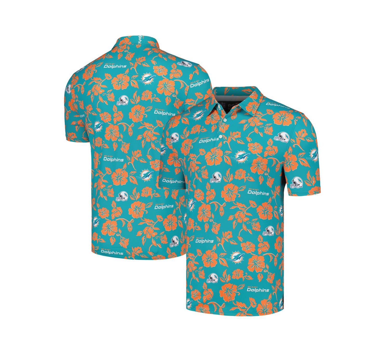 Reyn Spooner Men's Aqua Miami Dolphins Pua Performance Polo Shirt