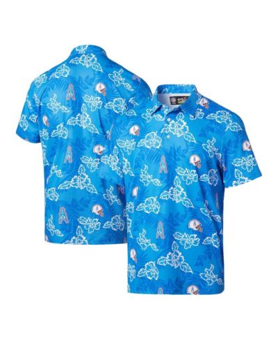 Reyn Spooner Men's Light Blue Houston Oilers Throwback Pua Performance Polo Shirt