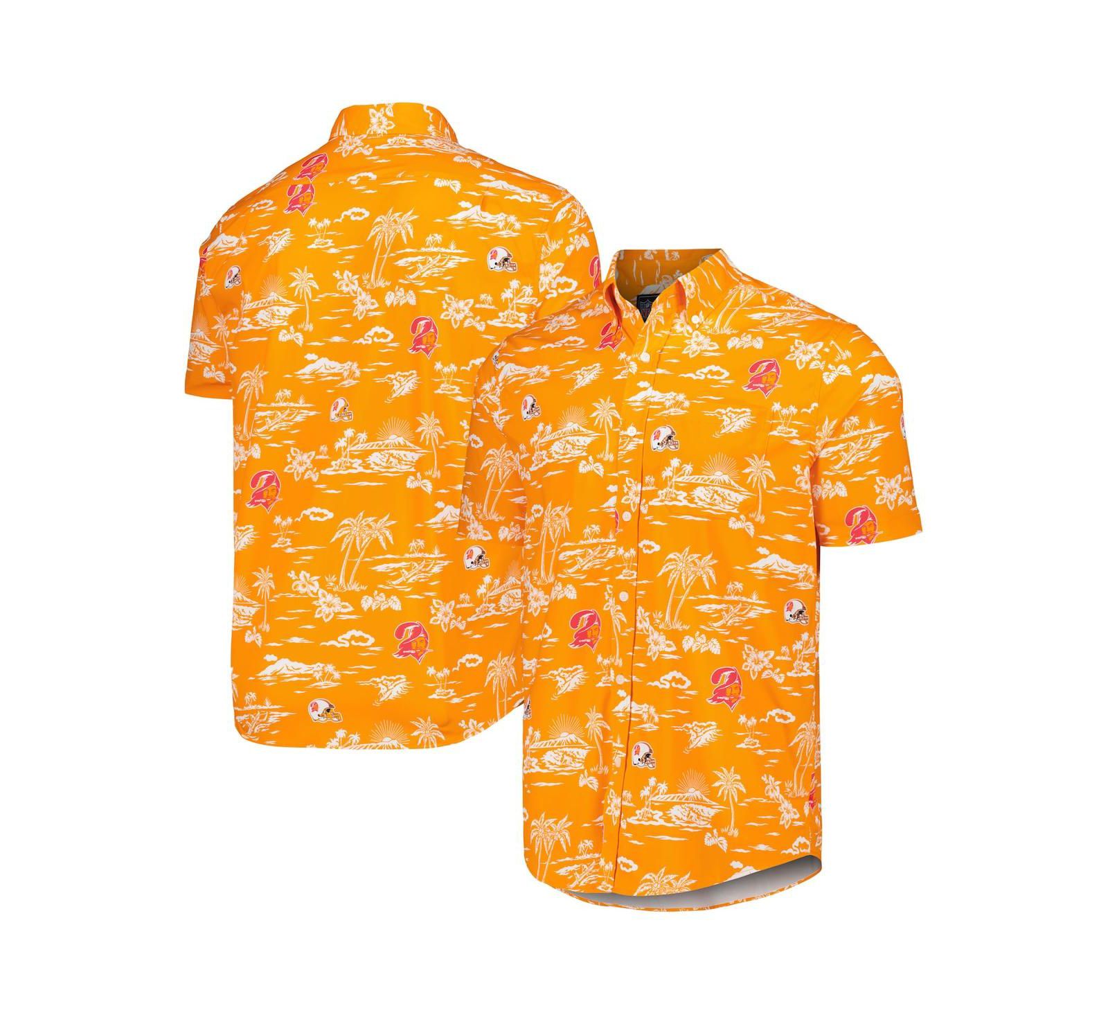 Мужская рубашка Reyn Spooner Orange Tampa Bay Buccaneers Print Button-Up