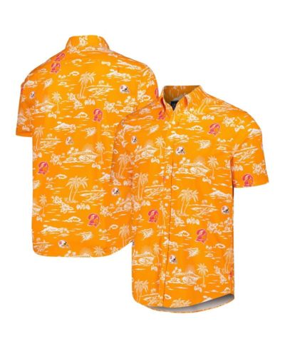 Мужская рубашка Reyn Spooner Orange Tampa Bay Buccaneers Print Button-Up