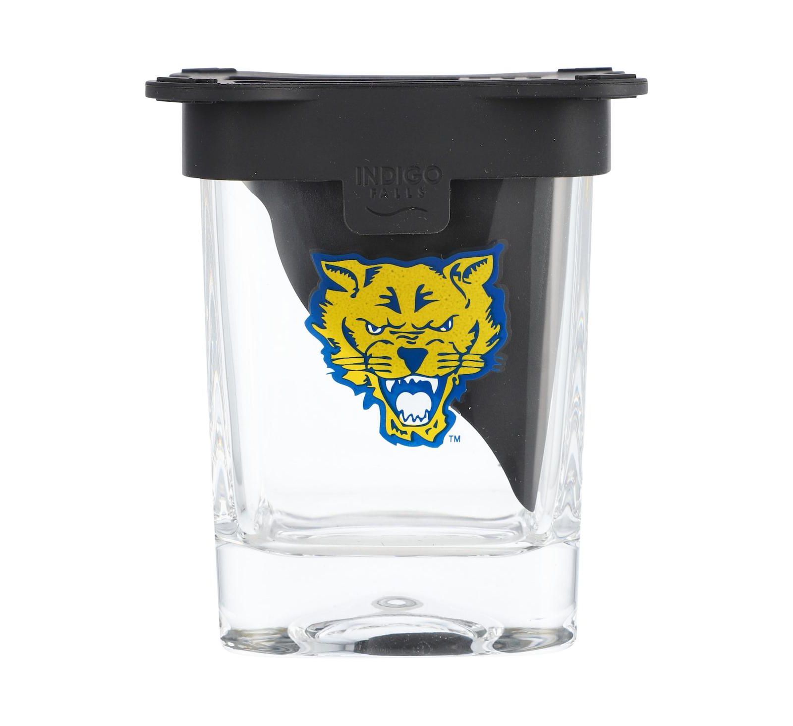 Indigo Falls Fort Valley State Wildcats 10oz. Ice Wedge Glass