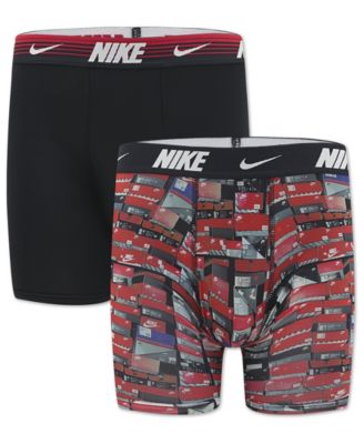 Мужские длинные боксеры с принтом Nike для мальчиков 8-20, 2 шт.