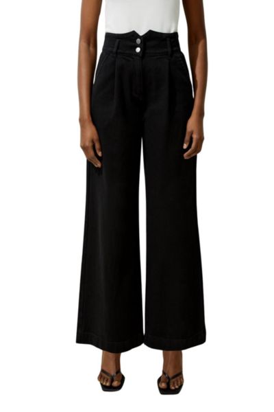 Karen Millen Женские джинсы с широкими штанинами и высокой талией из денима