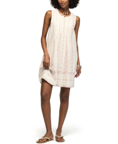 Lucky Brand Women's Pintuck Sleeveless Mini Dress