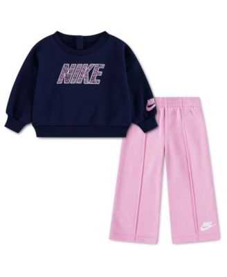 Nike комплект из 2 предметов для девочек: свитшот и широкие брюки