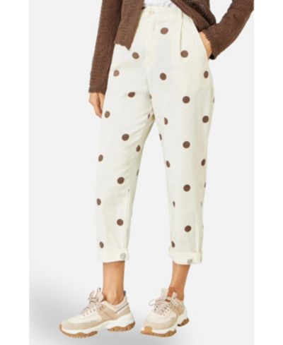 Женские брюки Yumi Spot Print Cotton Canvas Chinos